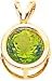 14K Yellow Gold Peridot August Bezel Pendant Jewelry |B