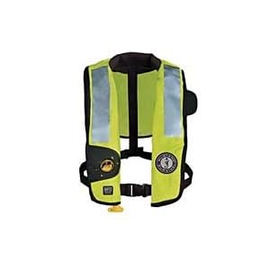 Mustang Deluxe Inflatable PFD with HIT and ANSI Reflective Tape by 