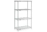 74H Nexel Chrome Wire Shelving - 36W X 14D