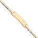 14k 6 Inch Engraveable Figaro Baby Child ID Bracelet - Lobster Claw