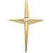 Jewelry : 14K Yellow Gold Diamond Cross Pendant