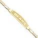 14K Chicago Bears Large Satin Id Figaro Bracelet