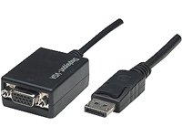 Manhattan DisplayPort auf VGA Konverter Kabel (DisplayPort-Stecker auf HD15-Buchse) 15 cm  Preisvergleich