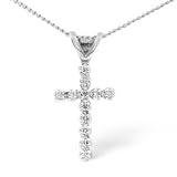 9ct Diamond Set Cross .