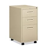 HON 1600 Series Mobile Box/box/File Pedestal File w/M Pull Drwrs, 20d, Putty