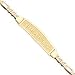 14K Denver Broncos Large Id Bracelet Sanded Broncos Figaro Link