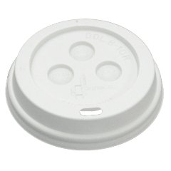 Boardwalk BWK 10-20DOMELID White Color Plastic Dome Lid For Paper Hot Cups