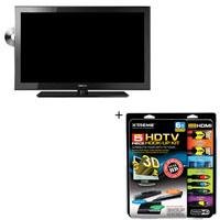211iVBJsBoL Toshiba 24SLV411 24 inch 1080p HD LED TV with Built In Combo DVD Player, with Basic Accessory Kit (2 HDMI Cables, 1 RGB Cable, 1 Audio Cable, Plasma / LCD Cleaning Kit)