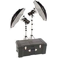 Photogenic StudioMax III AC Portrait Studio Kit with 2 AKC 320 Constant-Color Monolights, Umbrellas, Stands & Wheeled Case. (AKC600K)