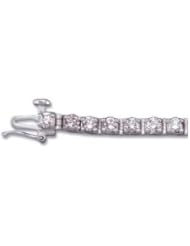 14K White Gold - 3 1/2 ct Tw Diamond Tennis Bracelet
