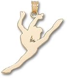 Dance Stand Split Silhouette Charm/Pendant -14K/10K, Stainless Steel or Gold Plated