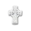 Rhodium-plated Celtic Cross Tie Tack