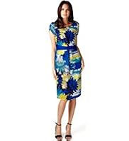 Per Una Striped & Floral Shift Dress