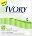 Ivory Soap Bath Bar, Aloe - 4.5 Oz, 12 Packs