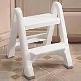 Rubbermaid Home Products White Folding Step Stool - Two Steps
