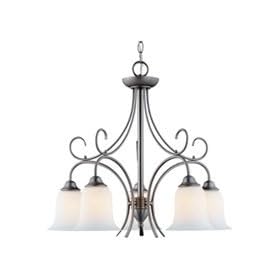 Five Light Chandelier, Pewter