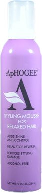 APHOGEE Styling Mousse for Relaxed Hair Adds Shine & Control Alcohol Free 9.25oz/264g