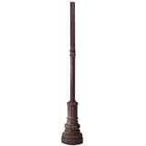 Antique Bronze 96" High Outdoor Lighting Post with Base