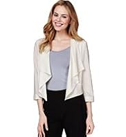 Open Front Waterfall Cropped Jacket