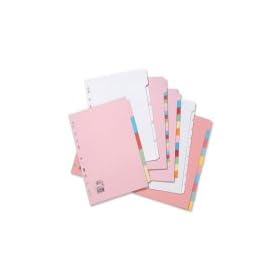 5 Star Office Subject Dividers Multipunched Manilla Board 10-Part A4 Assorted