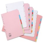 5 Star Office Subject Dividers Multipunched Manilla 