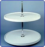 28" Diameter Full Circle Lazy Susan Polymer Sets Almond