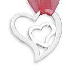 Satin/Polished Heart in Heart Pendant