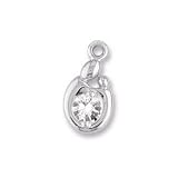 Mother and Child Cubic Zirconia Charm