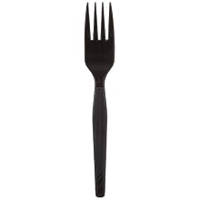 Dixie FM53C7 Medium Weight Polystyrene Fork, Individually Wrapped, 6.31" Length, Black (Case of 1,000)