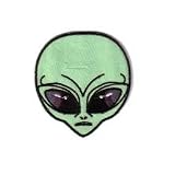 Embroidered Iron On Patch EP238 - Alien Head