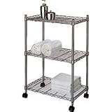 Jumbo Storage Cart, 3 Tier Chrome