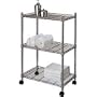 Jumbo Storage Cart, 3 Tier Chrome
