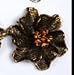 Improving Lifestyles Metal Meash like Texture Ring with crystals Antique Gold