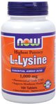 L-Lysine by NOW Foods - Mental Fitness (1000mg - 100 Vegetarian Tablets)