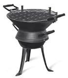 Activa Holzkohlegrill Standgrill aus Gusseisen Grillfass