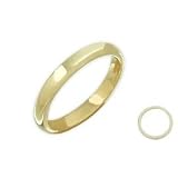 Plain 14 Karat Yellow Gold 3mm Comfort Fit Wedding Ring