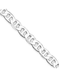 Sterling Silver 8mm Flat Anchor Link Bracelet QG1139-8"