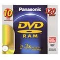 Panasonic DVD-RAM Disc for Video Recording, Non-Cartridge Style, 120 Minutes, 4.7 GB, 10... by Panasonic