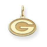 14K Green Bay Packers X-Small Oval G Charm