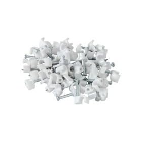 Tl25 Telephone Cable Clips White 50 Pieces Blister