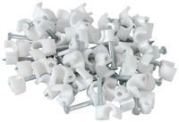 Tl25 Telephone Cable Clips White 50 Pieces Blister