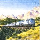 Amtrak Train Luncheon Napkins