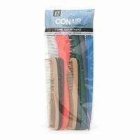 Conair Brush Styling Essentials Comb Assortment, 12 pack