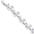Sterling Silver Horses Bracelet - 7 Inch - Lobster Claw