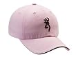 Twill Cap w/3-D Buckmark & Pipe Brim Twill Cap w/3D Pipe Pink/Brn