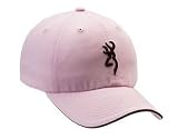 Browning Twill Cap w/3-D Buckmark & Pipe Brim Twill Cap w/3D Pipe Pink/Brn