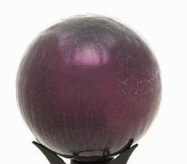 Achla 10 Inch Gazing Globe Plum Crackle