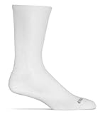 Feetures! Diabetic Crew Sock White