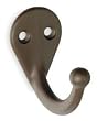 Battalion 1XNH3 Coat and Hat Hook, Bronze, L 1 3/4 In