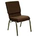18.5'' Wide Brown HERCULES&trade; Church Chair - Goldvein Frame [FD-CH02185-GV-10355-GG]
